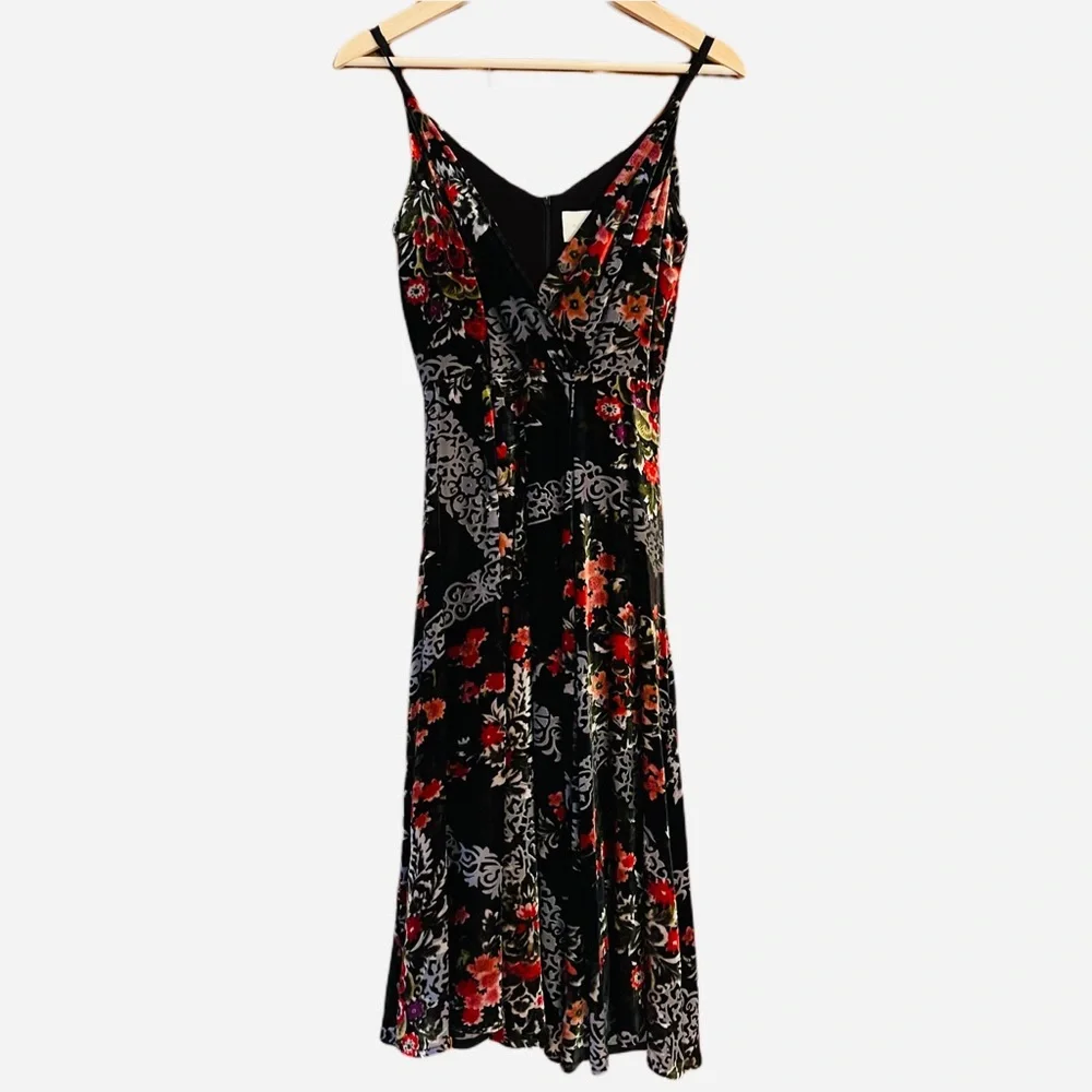 🆕 NWT Perfection - Anthro eri + ali Velvet Kora Floral Burnout - Picture 4 of 11